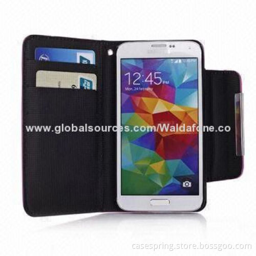 Leather Case for Samsung Galaxy S5 with Card Slot